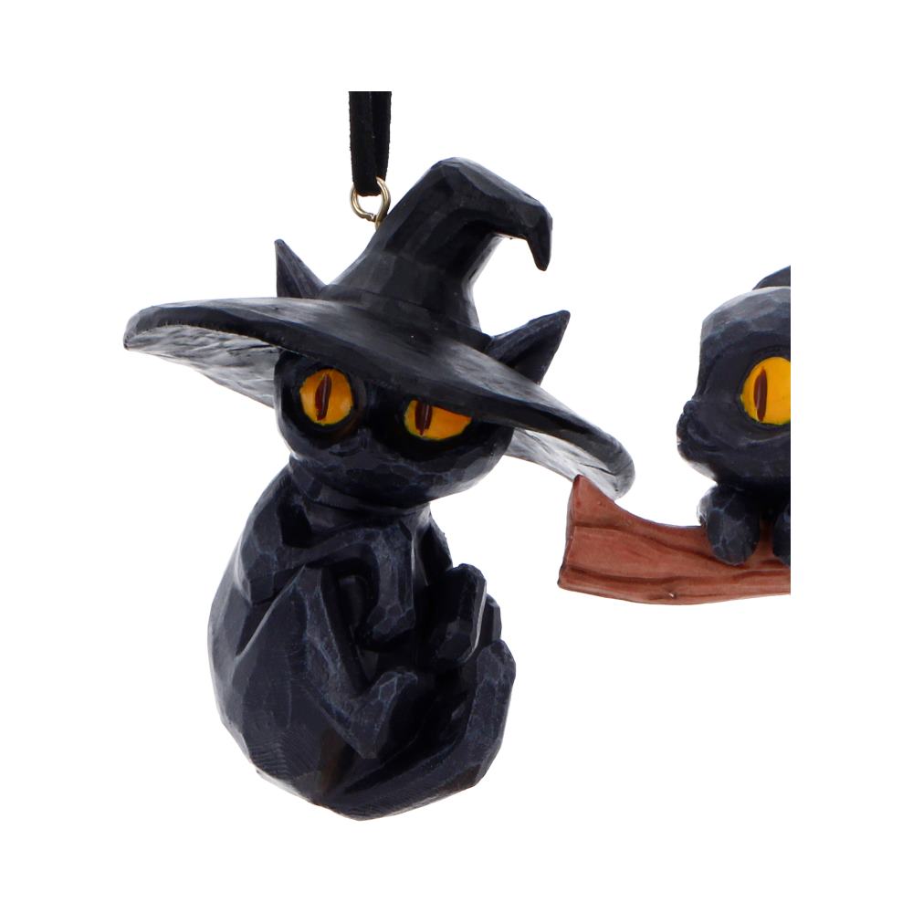 Curse and Claw Halloween Cats Hanging Ornaments (Set of 2) 7cm - Image 4