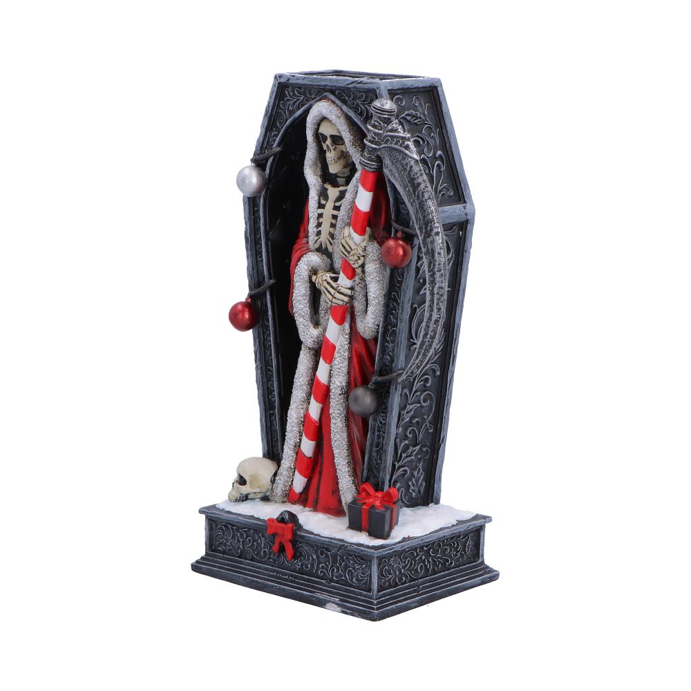 Merry Cryptmas Christmas Reaper Coffin Figurine 17.5cm - Image 2