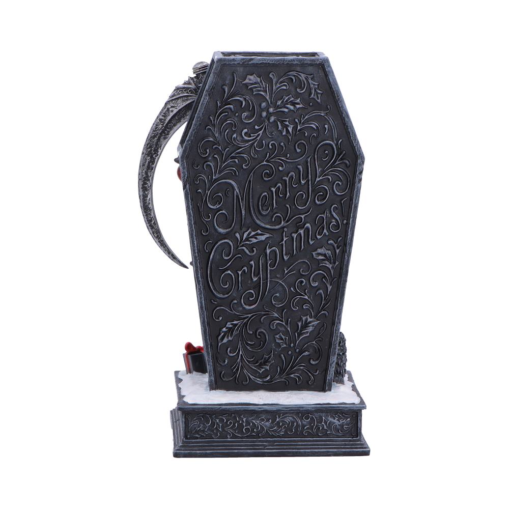 Merry Cryptmas Christmas Reaper Coffin Figurine 17.5cm - Image 3