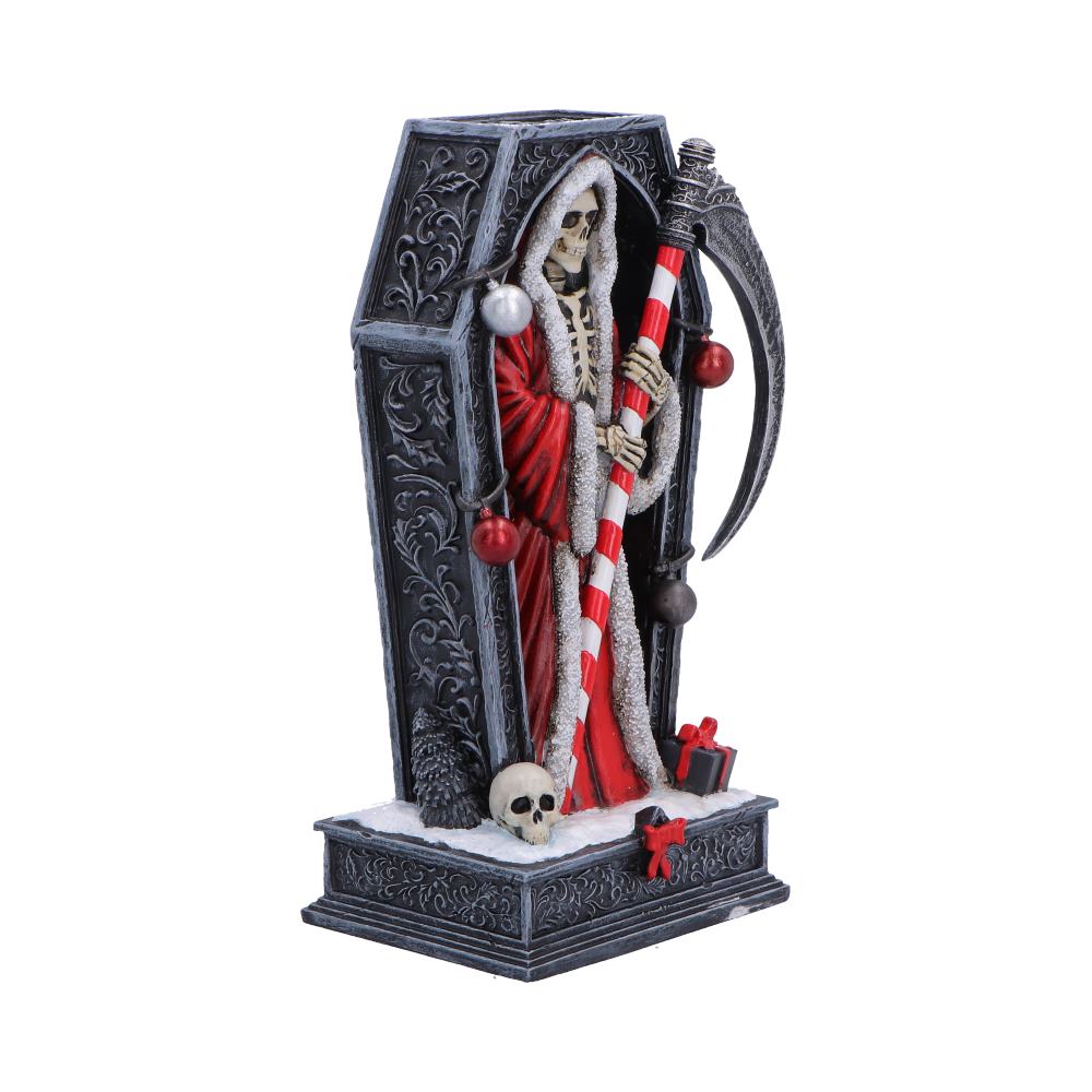 Merry Cryptmas Christmas Reaper Coffin Figurine 17.5cm - Image 4