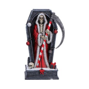 Merry Cryptmas Christmas Reaper Coffin Figurine 17.5cm