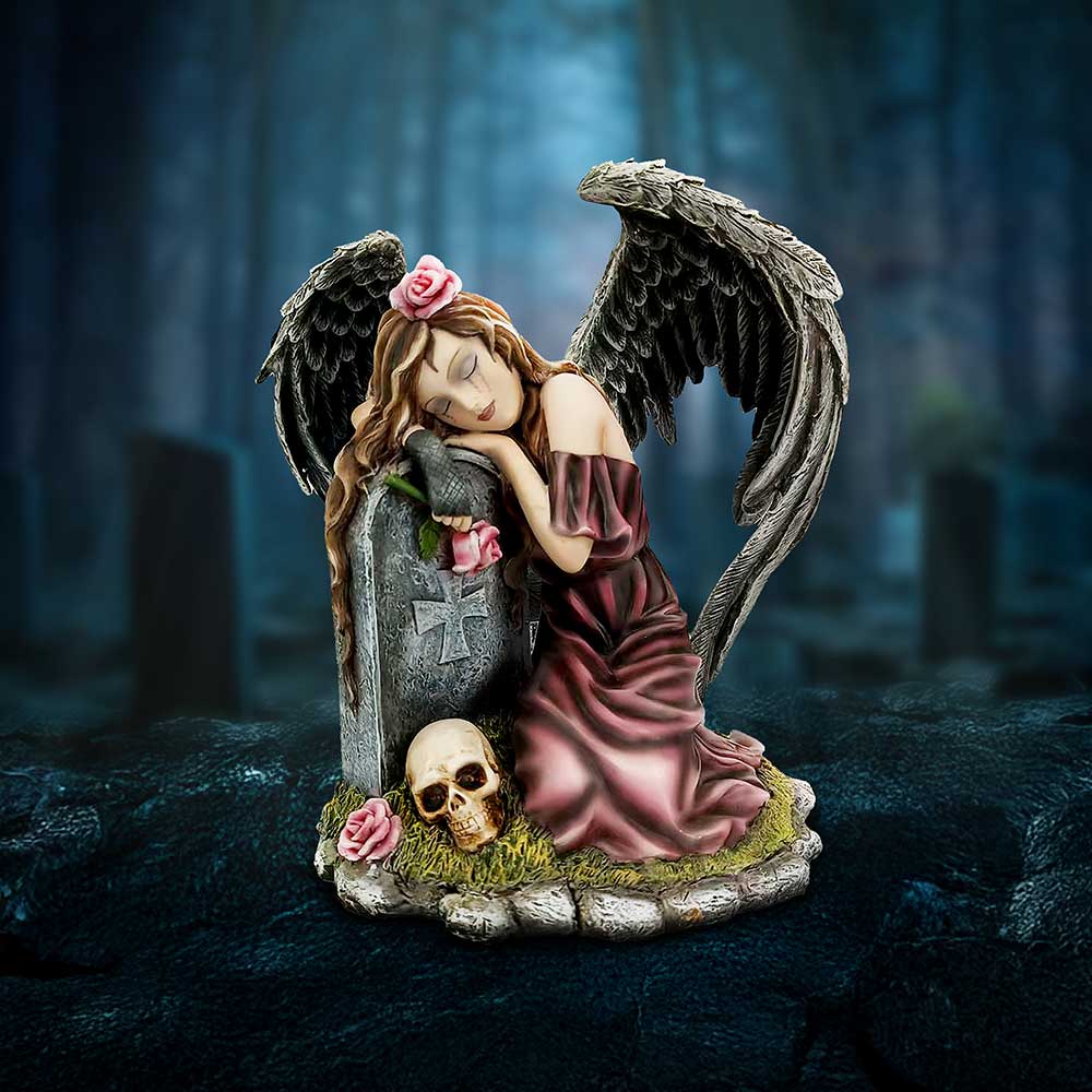 Lost Love Mourning Angel Figurine of Gothic Remembrance - Image 4