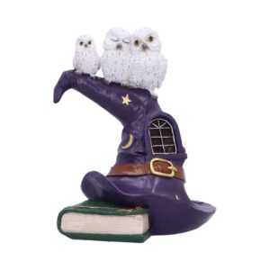 Owl Witch LED Hat Sculpture 18.3cm