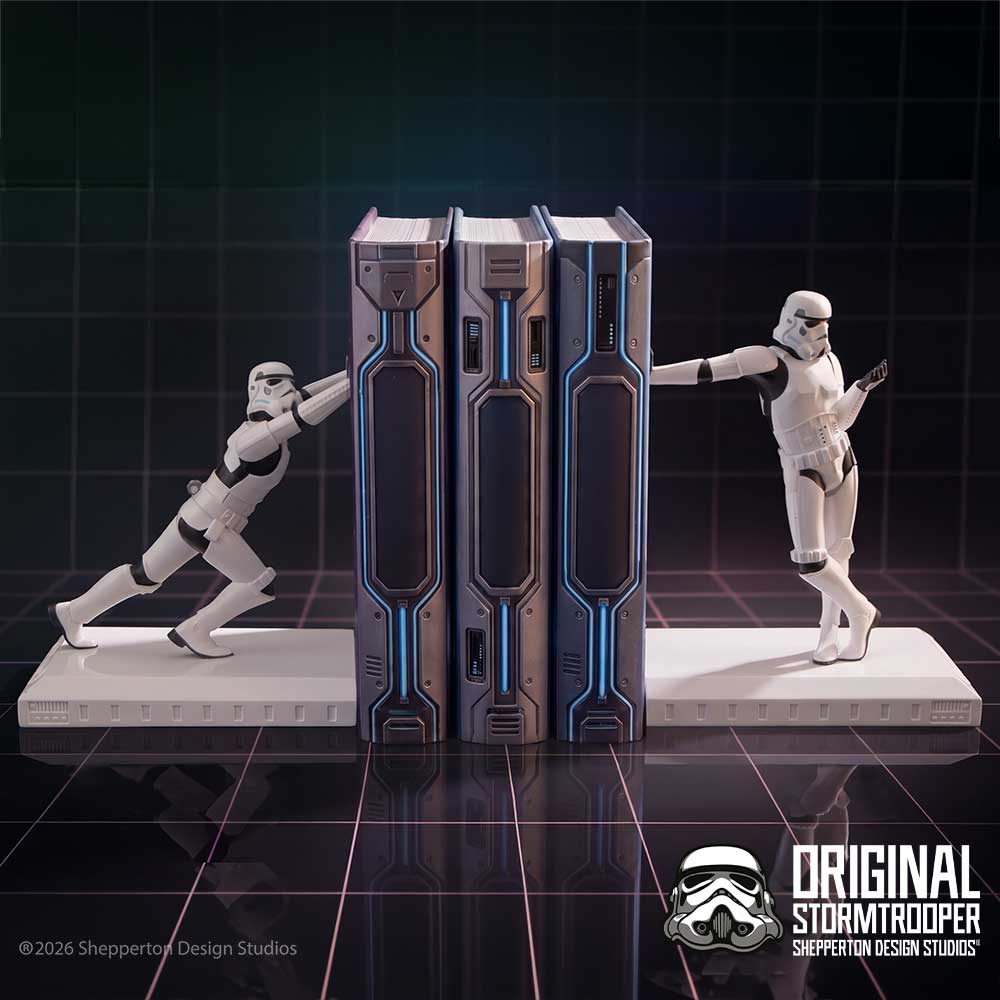 Original Stormtrooper Working Hard Hardly Working Bookends 18.5cm - Image 5