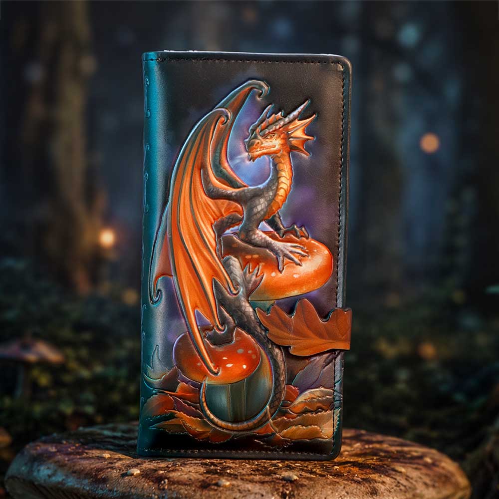 Anne Stokes Mushroom Dragon Embossed Purse 18.7cm - Image 5