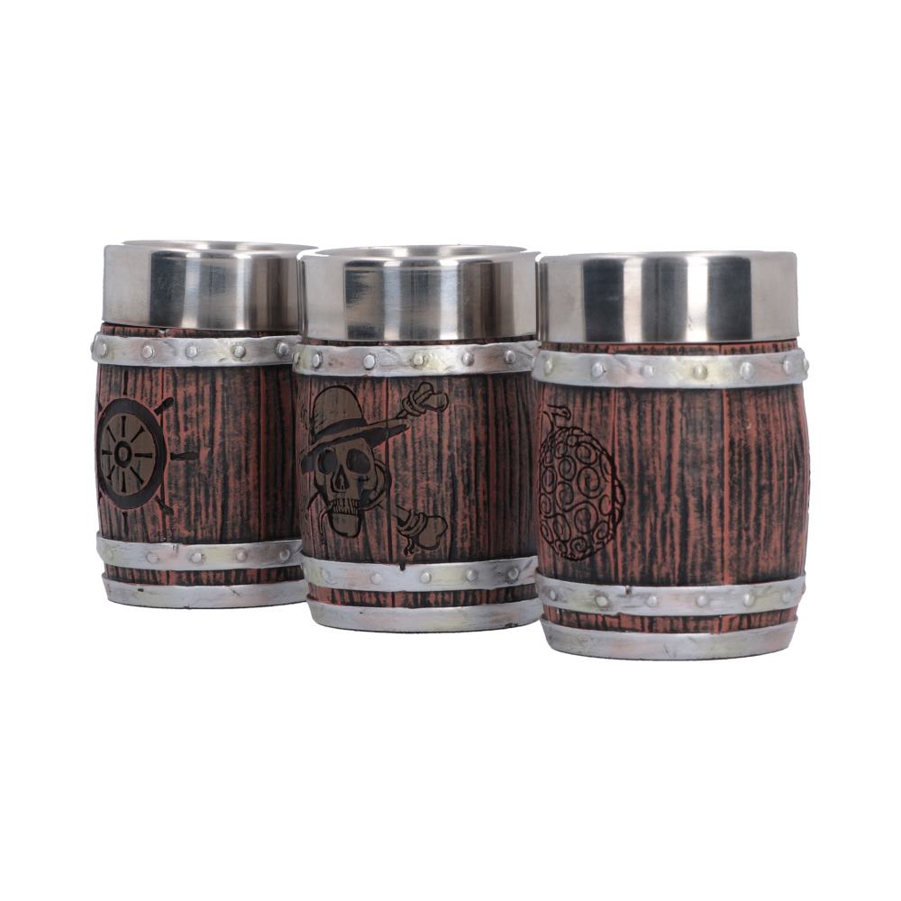 Official One Piece Barrel Shot Glass Set (Set of 3) 8.2cm - Image 2