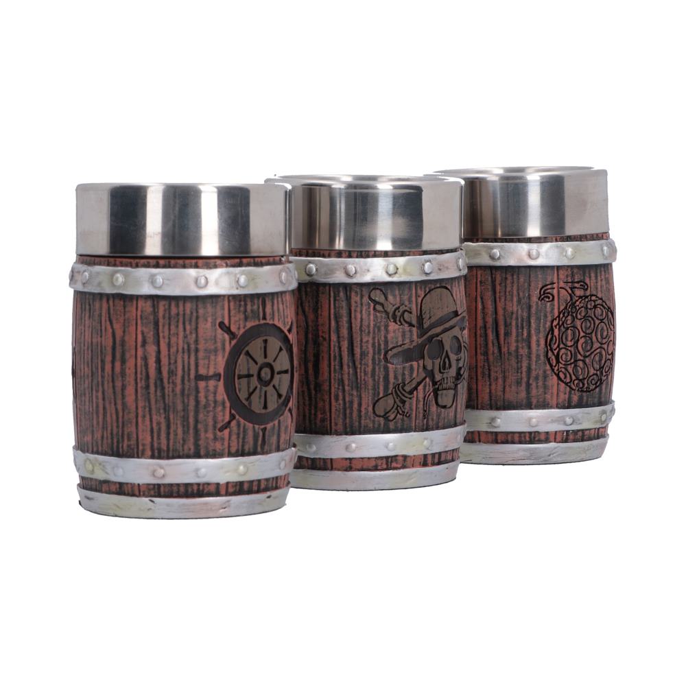 Official One Piece Barrel Shot Glass Set (Set of 3) 8.2cm - Image 4