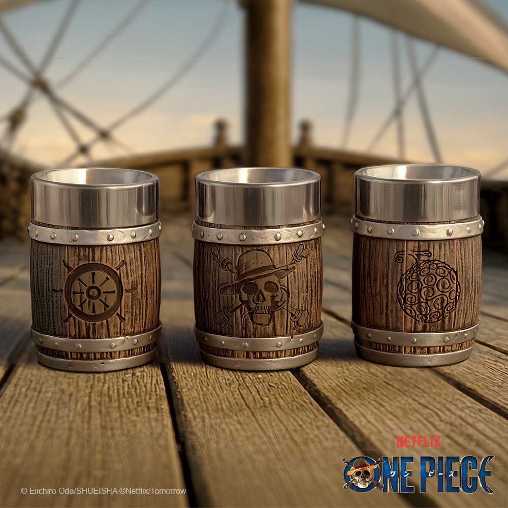 Official One Piece Barrel Shot Glass Set (Set of 3) 8.2cm - Image 5