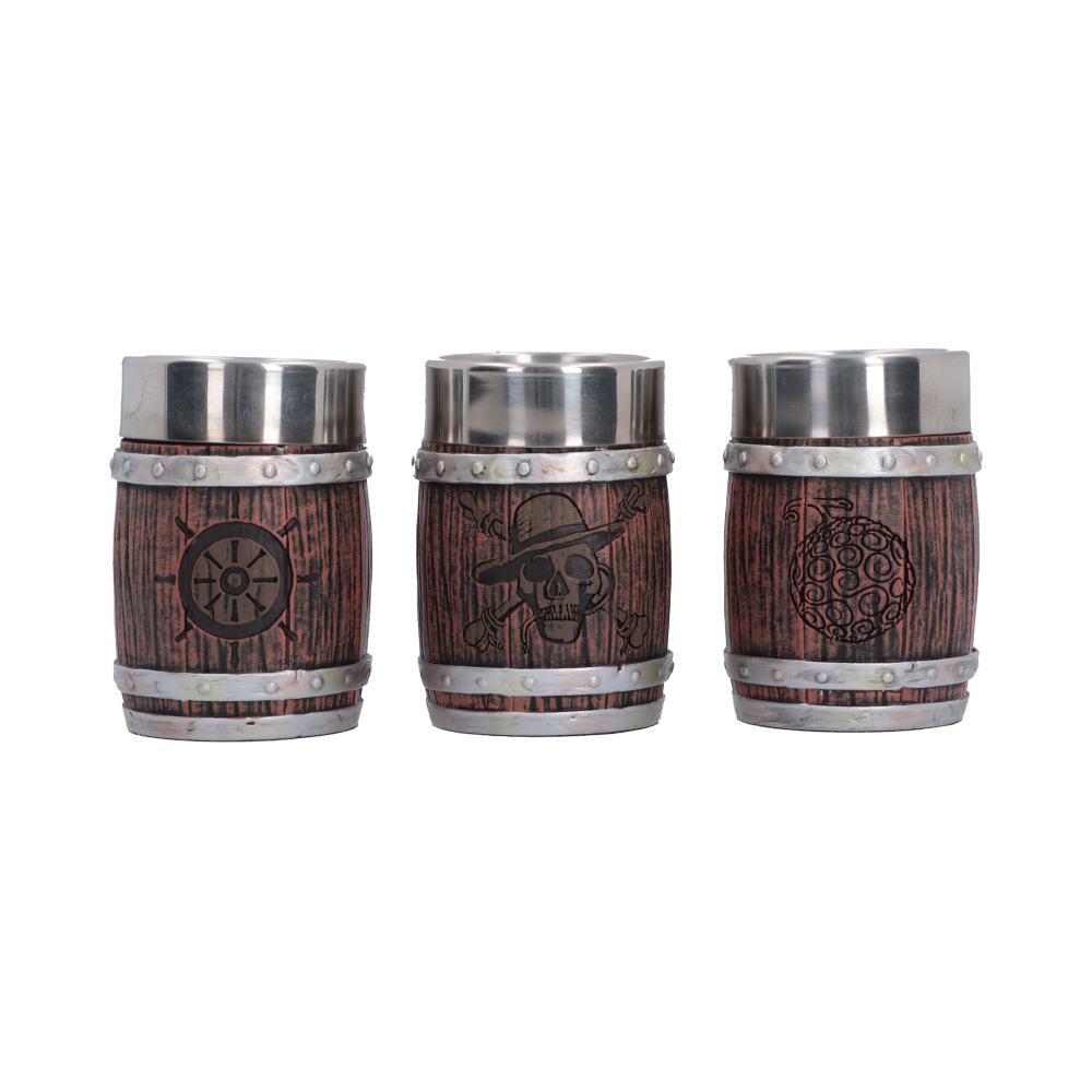 Official One Piece Barrel Shot Glass Set (Set of 3) 8.2cm