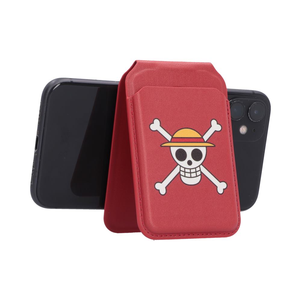 One Piece Luffy Jolly Roger Magsafe Card Holder 10.2cm Red - Image 3