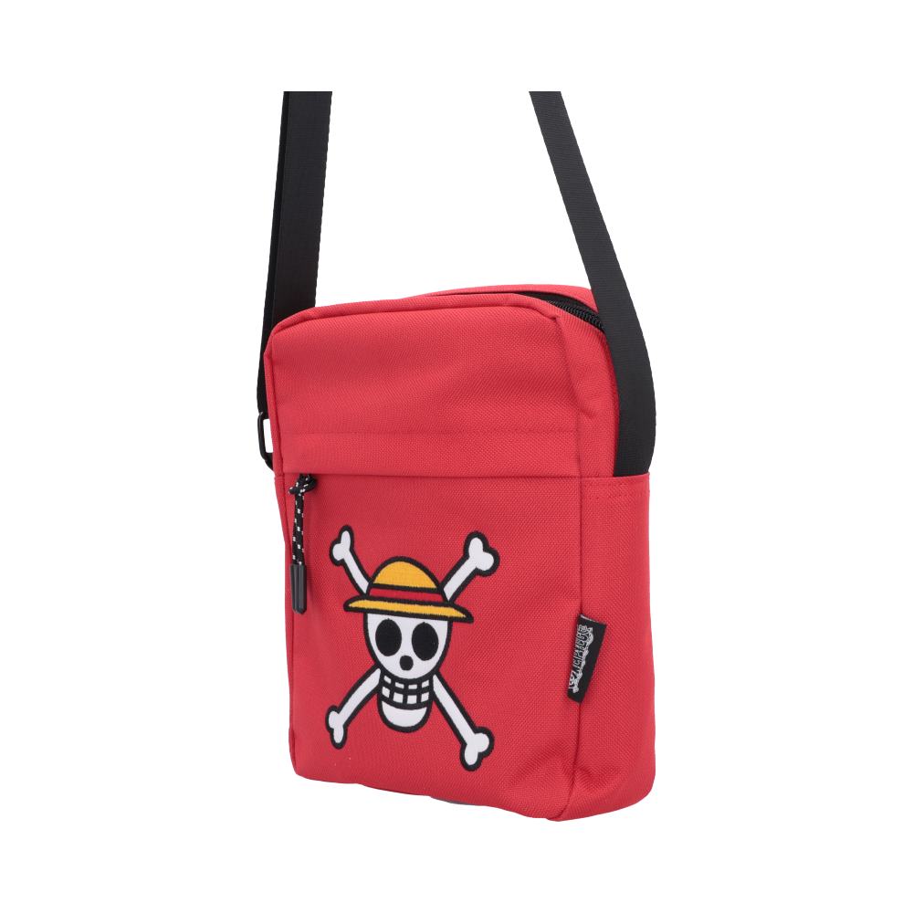 One Piece Luffy Jolly Roger Crossbody Bag in Red 22.8cm - Image 2
