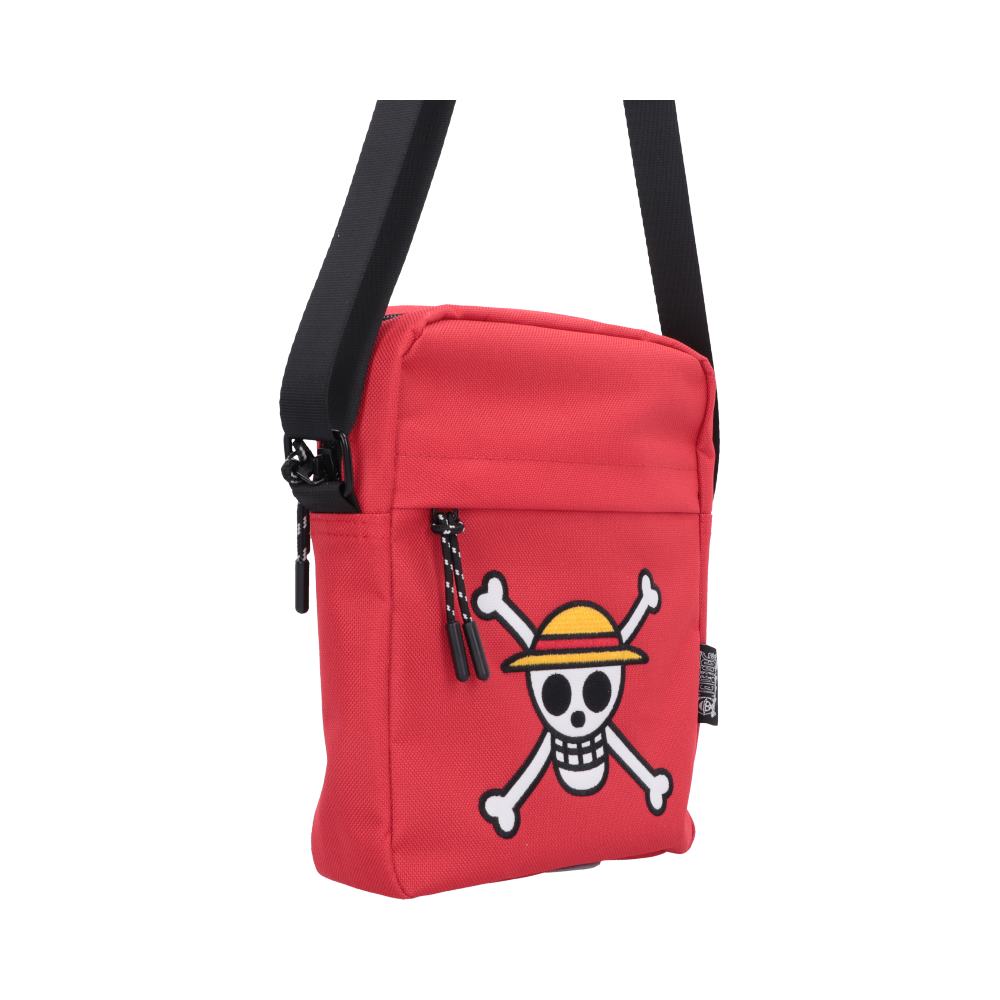 One Piece Luffy Jolly Roger Crossbody Bag in Red 22.8cm - Image 4