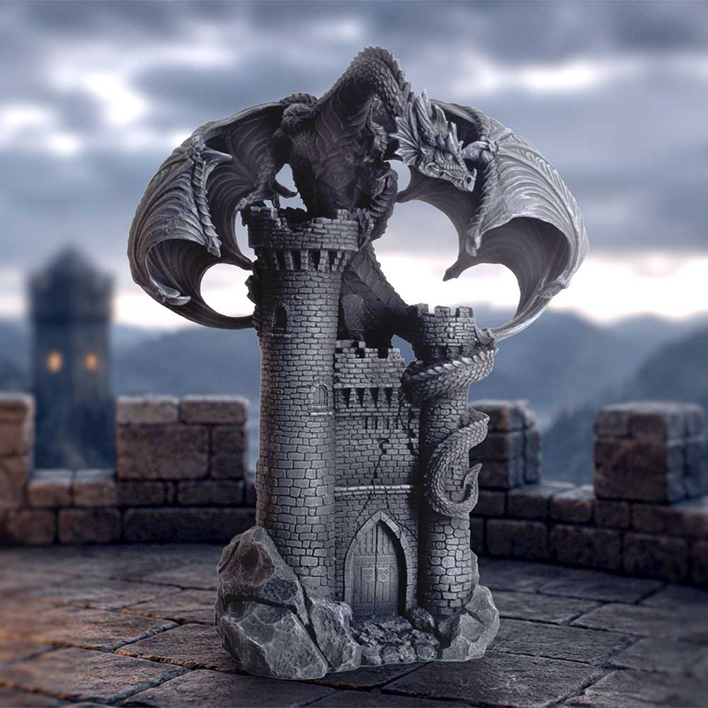 Darkwing Citadel Dragon Castle Sculpture 36.5cm - Image 5
