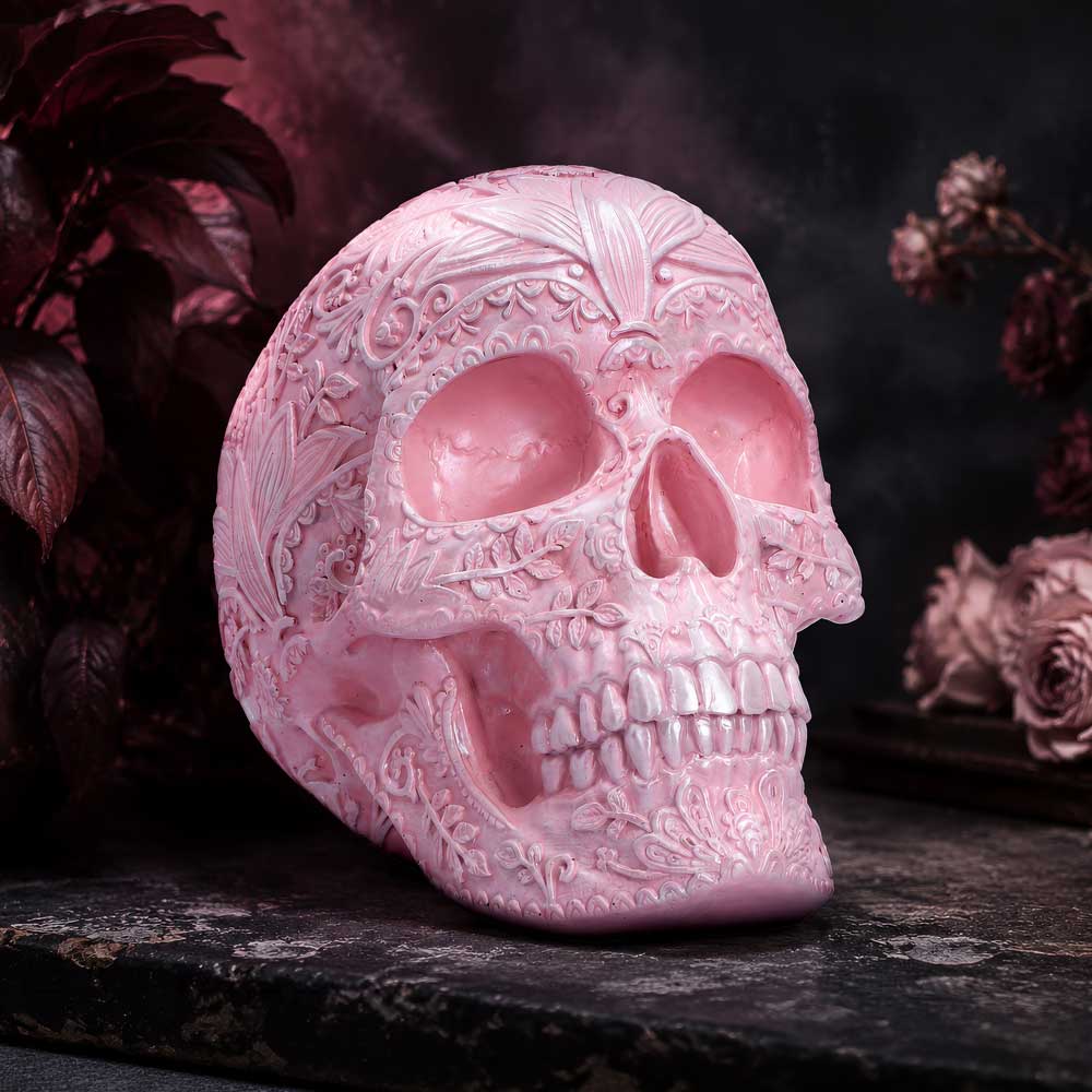 Eternal Bloom Skull Ornament 15.5cm - Image 5
