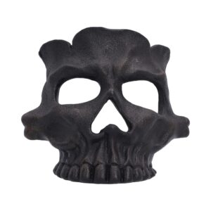 Skull Tea Light Holder in Black 11.8cm