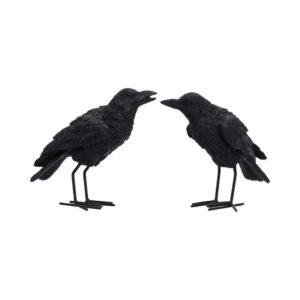 Set of 2 Raven Figurines 13.9cm