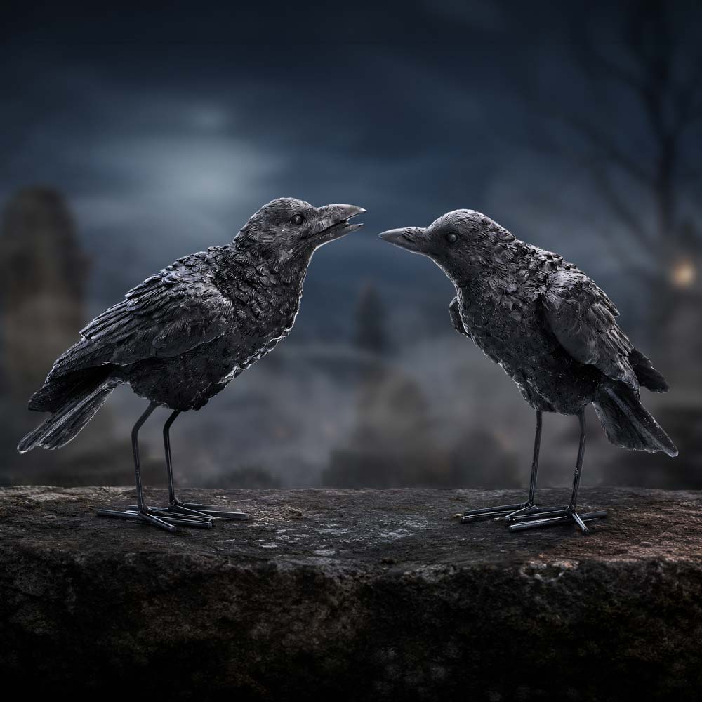 Set of 2 Raven Figurines 13.9cm - Image 5