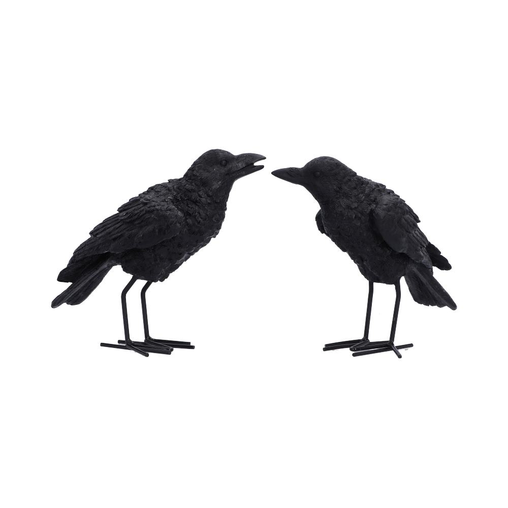Set of 2 Raven Figurines 13.9cm