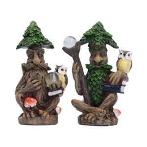 Ancient Scholars Set of 2 Tree Figurines 8.3cm