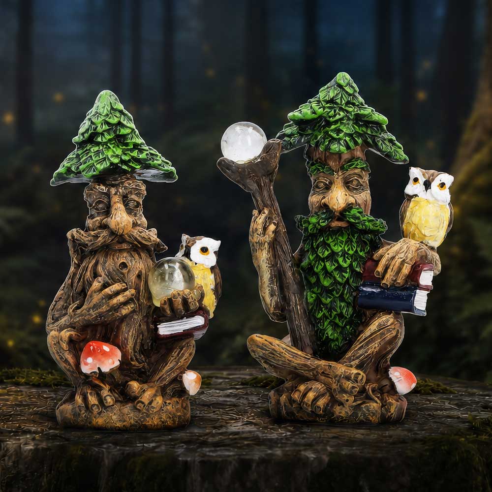 Ancient Scholars Set of 2 Tree Figurines 8.3cm - Image 5