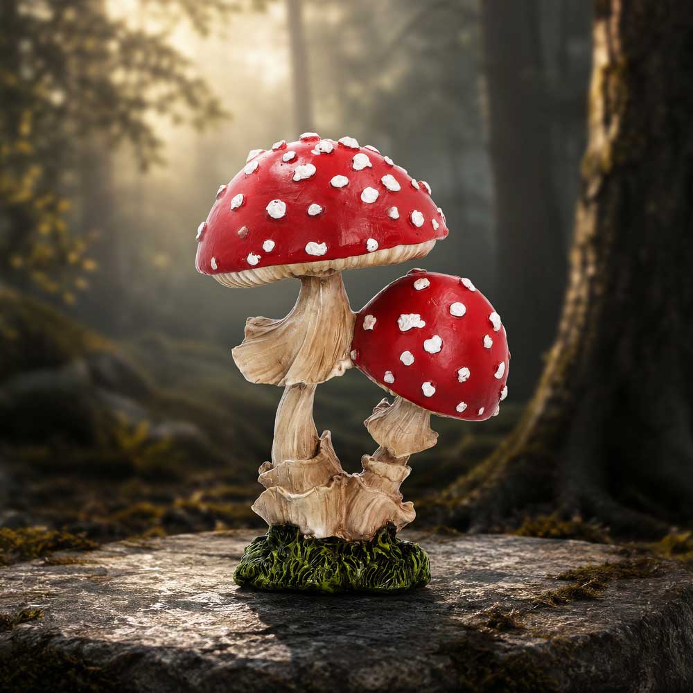 Wildwood Mushroom Toadstools Figurine 17.7cm - Image 5