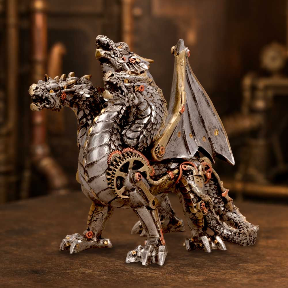 Three Headed Steampunk Dragon 15.4cm (Small) - Image 5