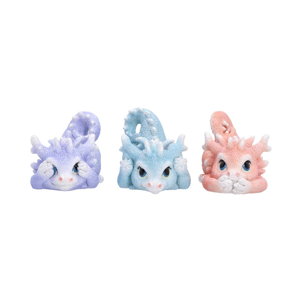 Three Wise Coralscale Dragonlings Figurines 5.8cm