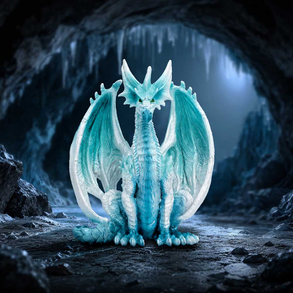 Sitting Ice Dragon Figurine 17.7cm - Image 5