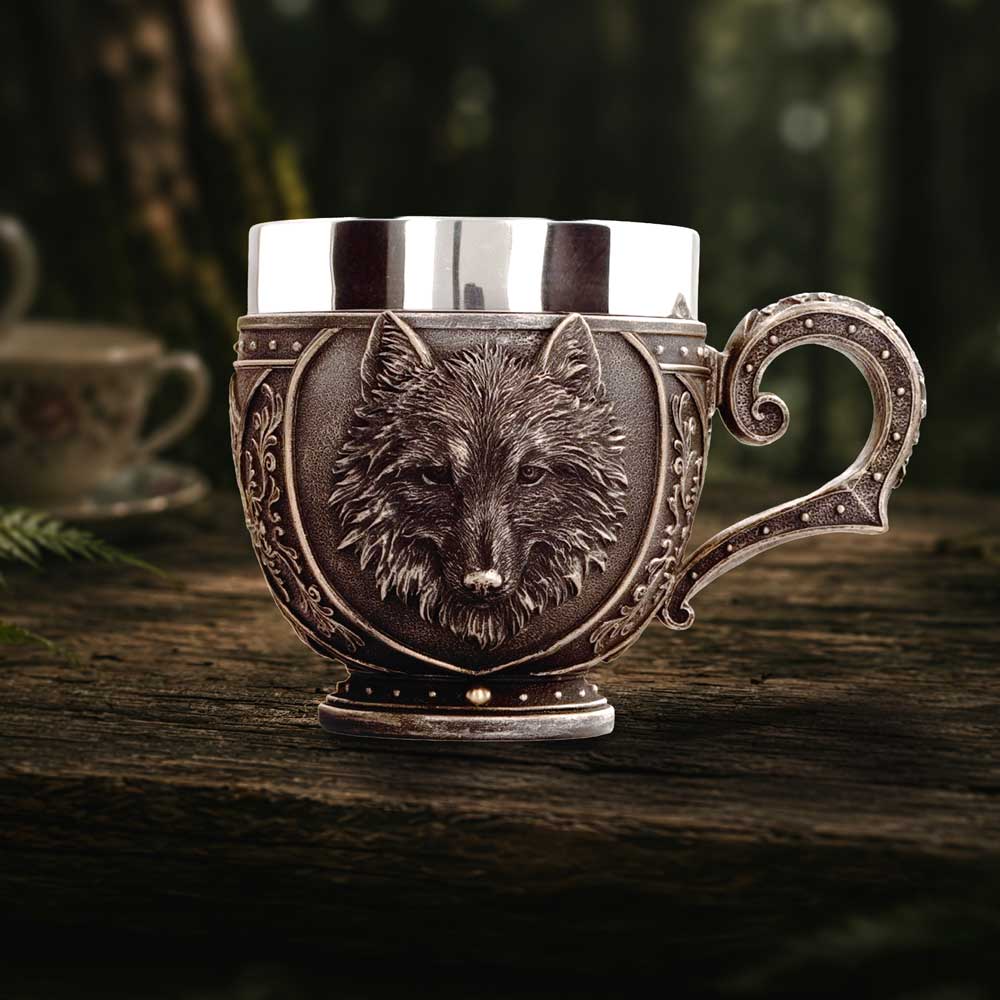 Bronzed Wolf Cup 10.6cm - Image 5